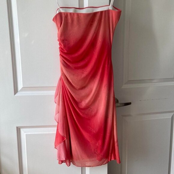 00s Draped Pink Formal Dress (M) - Picture 5 of 6
